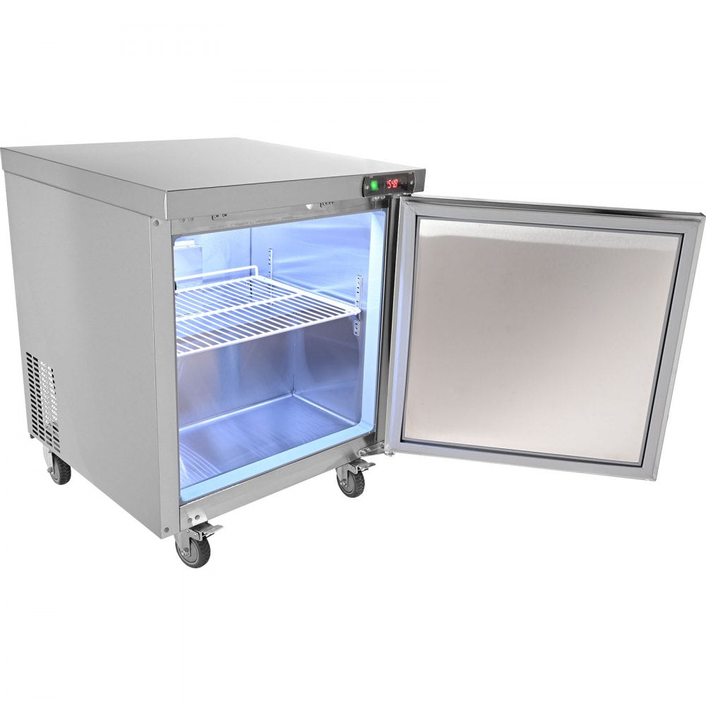KTR-27B - 7.4 Cu. Ft Stainless Steel Undercounter Refrigerator with Worktop
