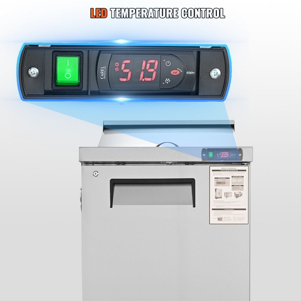 KSR-27B - 28” Stainless Steel Sandwich Prep Table with 12.85 cu. ft. Capacity