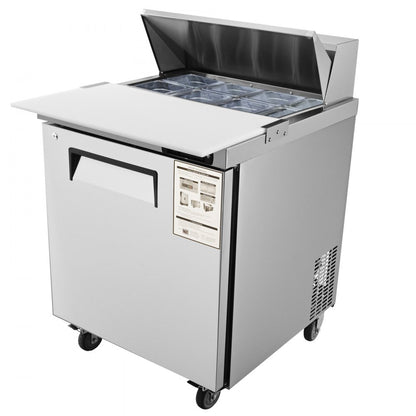 KSR-27B - 28” Stainless Steel Sandwich Prep Table with 12.85 cu. ft. Capacity