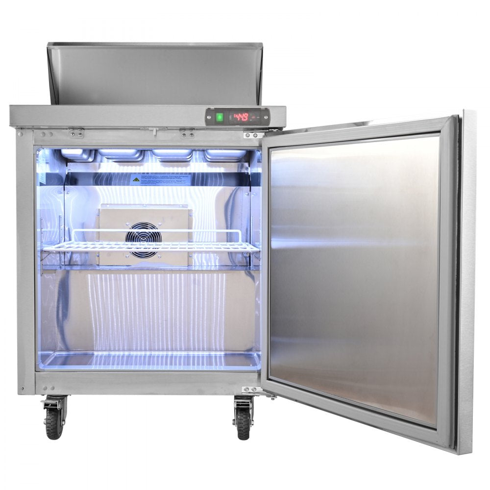 KSR-27B - 28” Stainless Steel Sandwich Prep Table with 12.85 cu. ft. Capacity