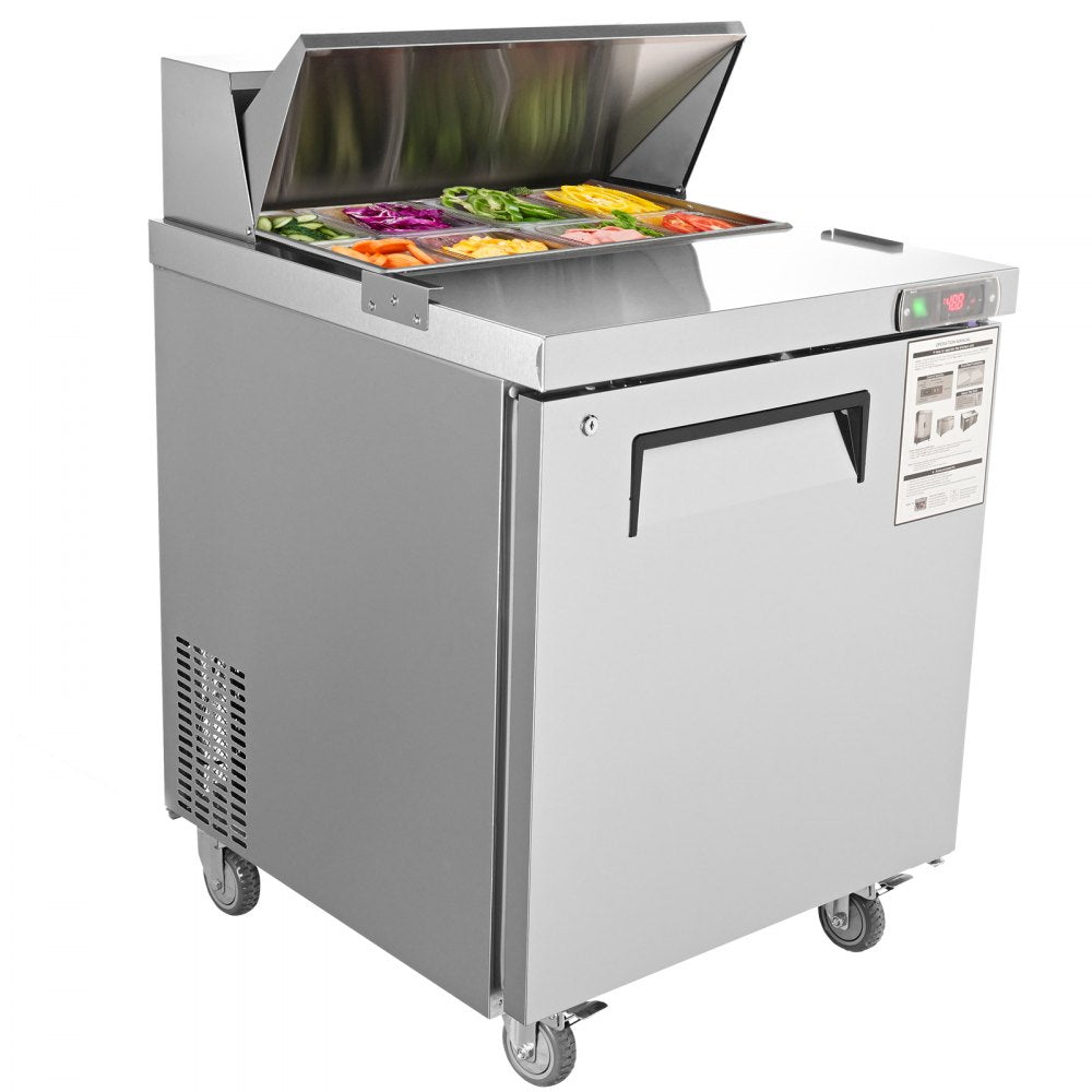 KSR-27B - 28” Stainless Steel Sandwich Prep Table with 12.85 cu. ft. Capacity