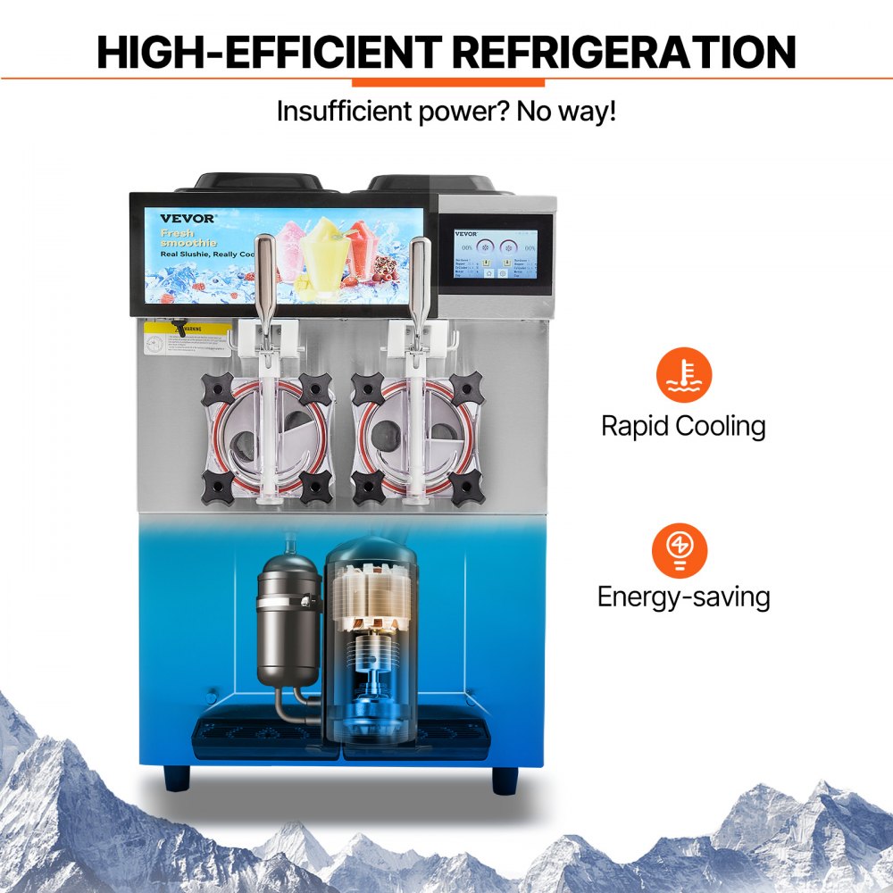 XN240C - 2x12L Commercial Slushy Machine with Touchscreen for Fast Service