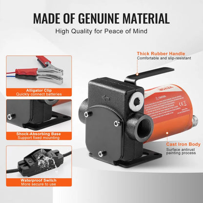 DCEX40 - 5 GPM 12V Fuel Transfer Pump with Auto Nozzle