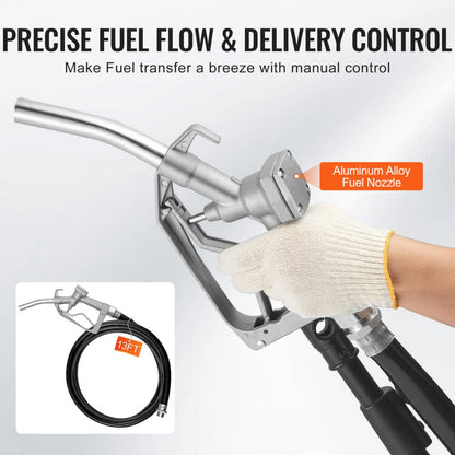 DCEX40A - 5 GPM Portable Diesel Pump with 30ft Lift & Auto Nozzle