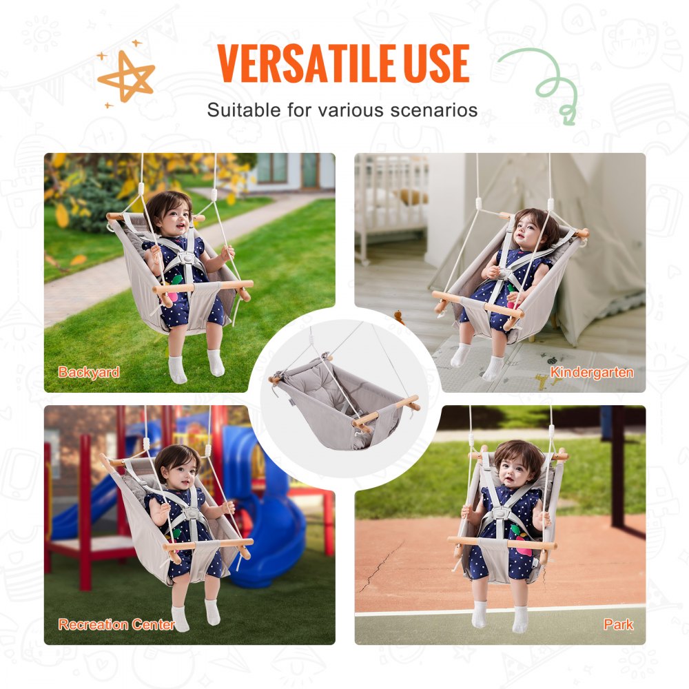 TL18B-07D - Versatile Canvas Hammock Swing for Babies and Toddlers