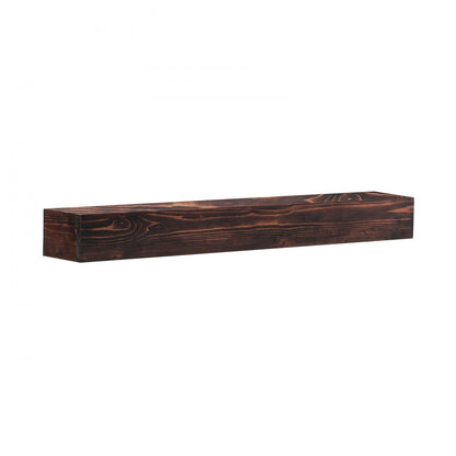 RB48-8-5 - Rustic 48" Floating Mantel Shelf in White Pine Wood