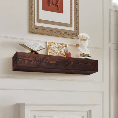 RW60-8-6 - Rustic 60" Pine Floating Mantel Shelf for Home Décor