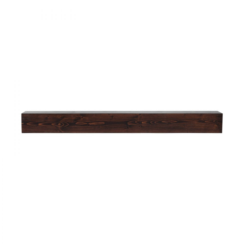 RW60-8-6 - Rustic 60" Pine Floating Mantel Shelf for Home Décor