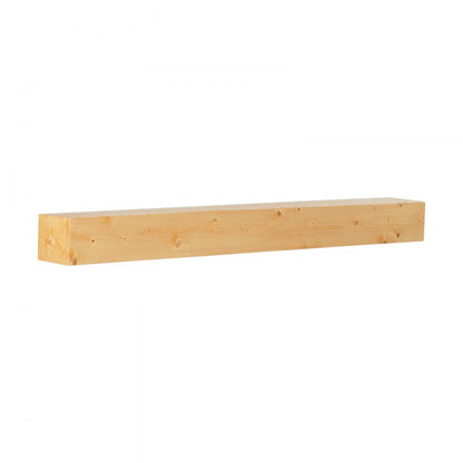 RB60-8-6 - 60" Rustic White Pine Floating Mantel Shelf for Decor