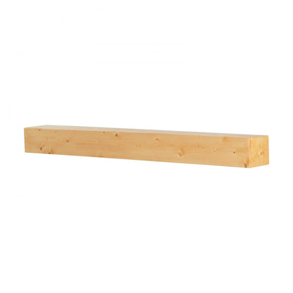RB60-8-6 - 60" Rustic White Pine Floating Mantel Shelf for Decor