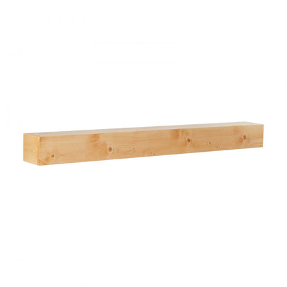 RB72-8-5 - 72" Rustic White Pine Floating Mantel Shelf for Decor