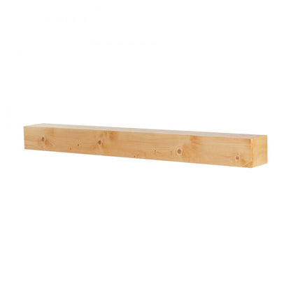 RB72-8-5 - 72" Rustic White Pine Floating Mantel Shelf for Decor