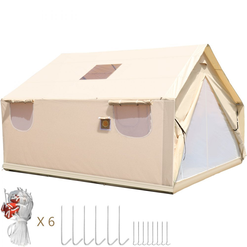 010180693480 - 4-Season Canvas Wall Tent for 6-8 People