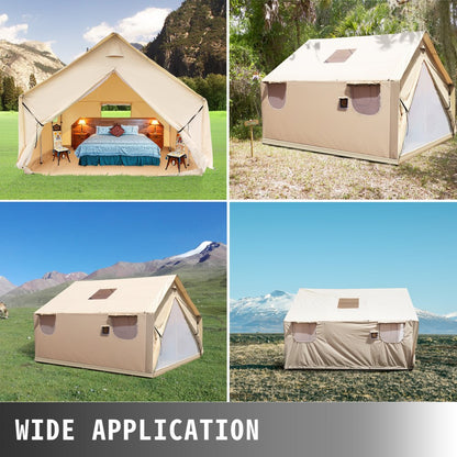 010180693480 - 4-Season Canvas Wall Tent for 6-8 People