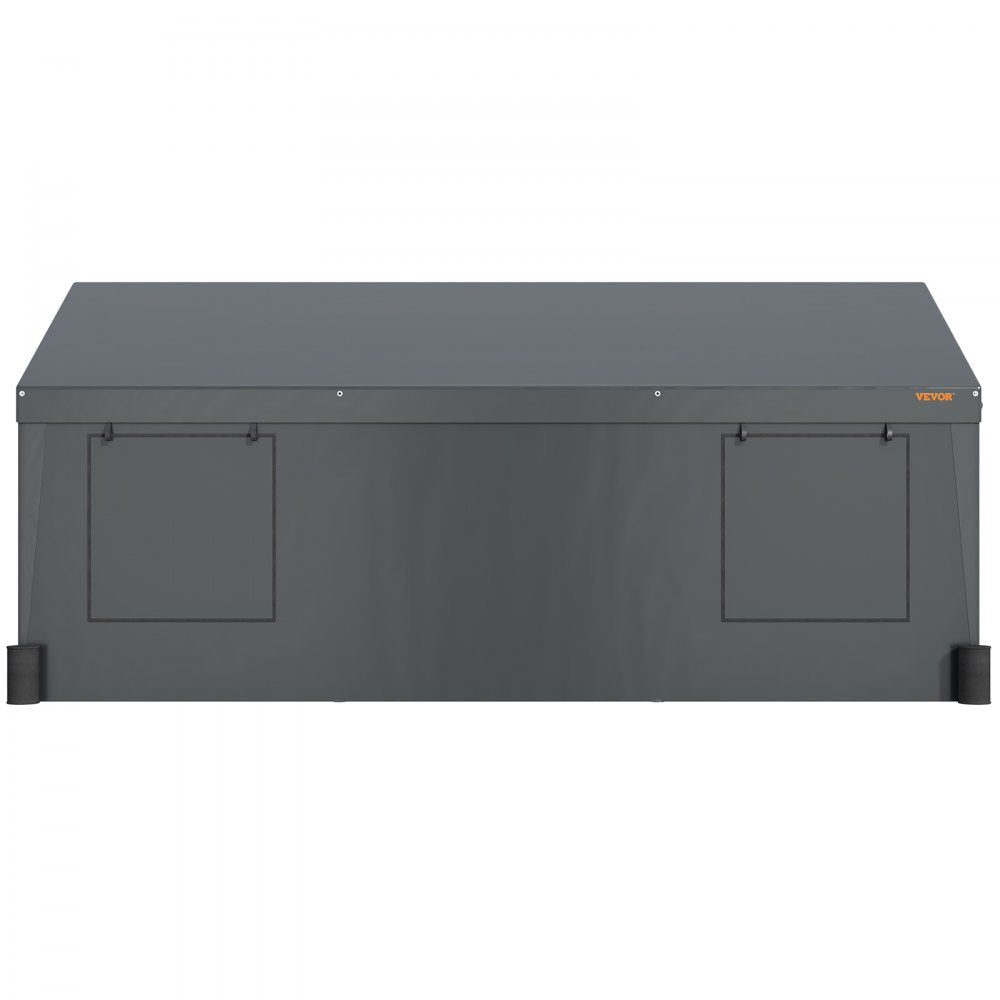 010779951065 - 10x20 ft Heavy Duty Carport with Ventilated Windows