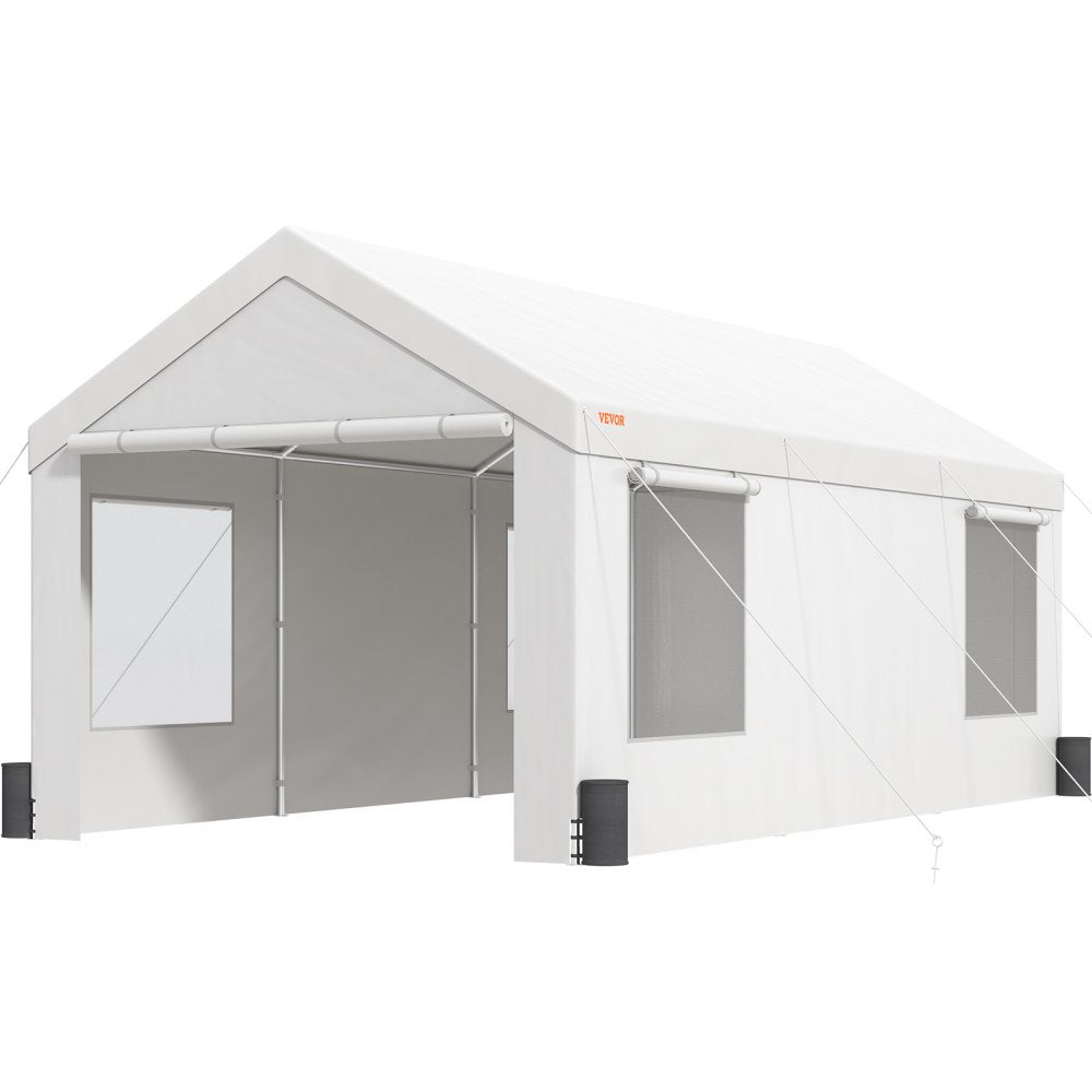 010791127527 - 10x20ft Heavy Duty Carport with UV Resistant Canopy