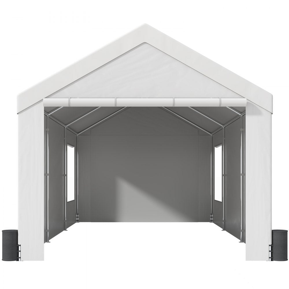 010791127527 - 10x20ft Heavy Duty Carport with UV Resistant Canopy
