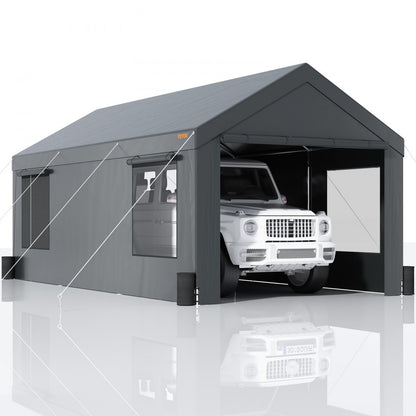 010509782894 - Heavy-Duty 12x20ft Carport with UV-Resistant Canopy and Ventilation