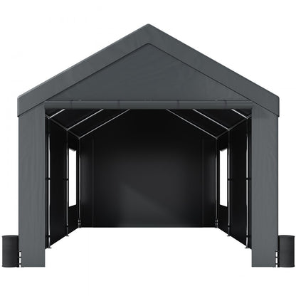 010509782894 - Heavy-Duty 12x20ft Carport with UV-Resistant Canopy and Ventilation