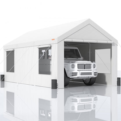 010382486149 - 12x20 ft Heavy-Duty Car Canopy with Ventilation and Removable Walls