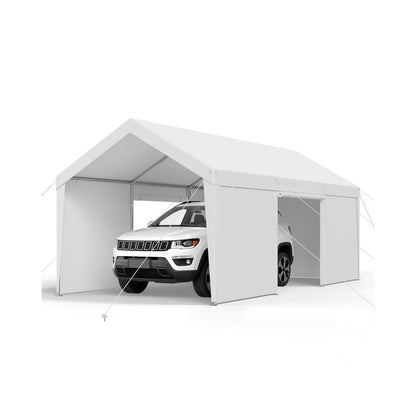 SXYJSCK-FBS10X20FT-W - Durable 10x20FT Carport Canopy with Removable Sidewalls