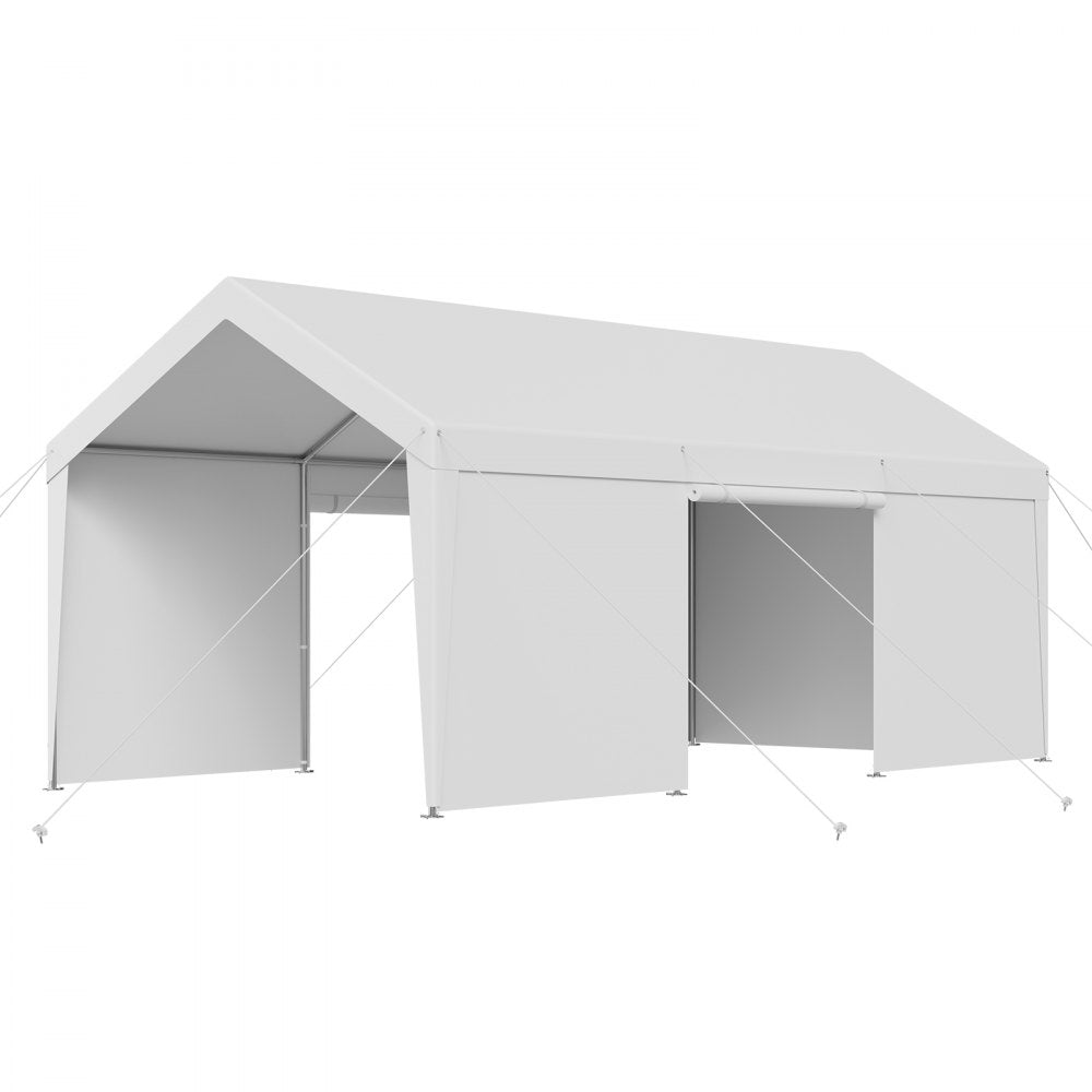 SXYJSCK-FBS10X20FT-W - Durable 10x20FT Carport Canopy with Removable Sidewalls
