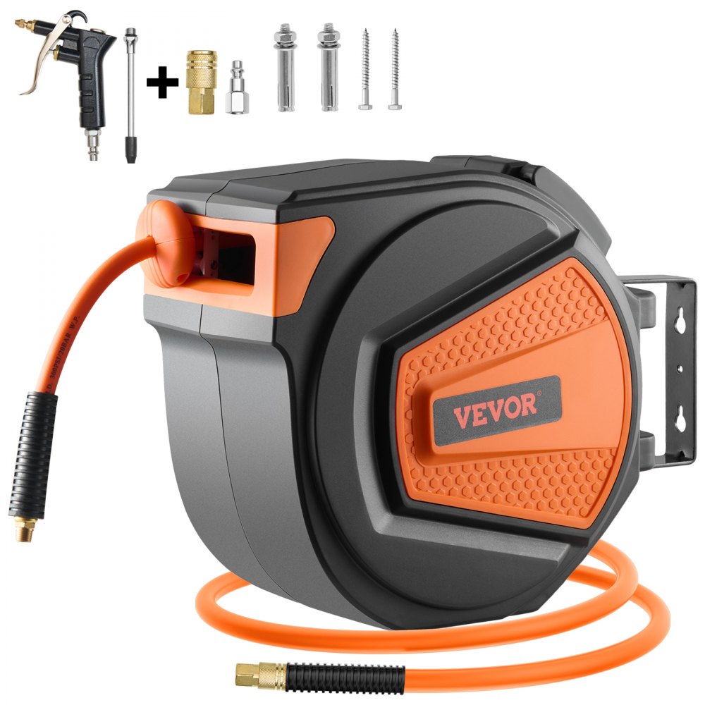 NWA-D20 - 65ft Hybrid Enclosed Air Hose Reel with Auto-Rewind System