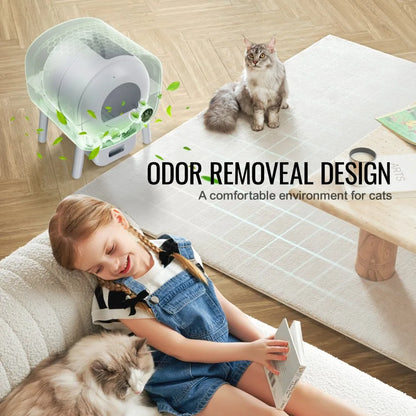 CATBOX-NEO-B - 76L Smart Self-Cleaning Cat Litter Box with Odor Control