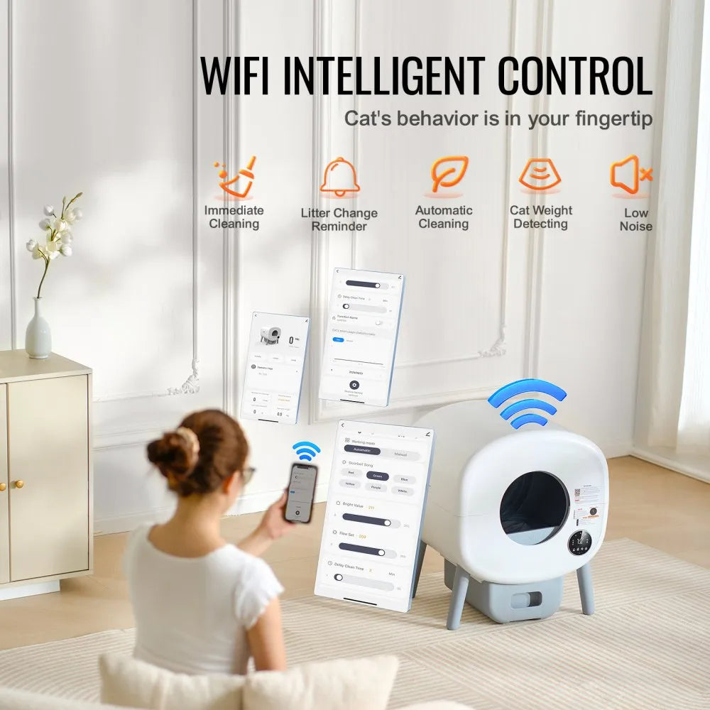 CATBOX-NEO-B - 76L Smart Self-Cleaning Cat Litter Box with Odor Control