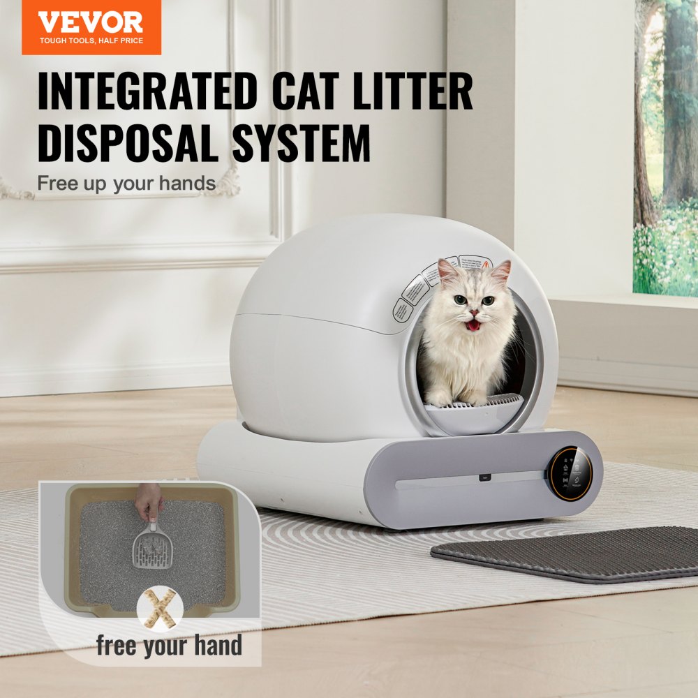 HS-002 - Smart 65L Cat Litter Box with Odor Control & Sensors