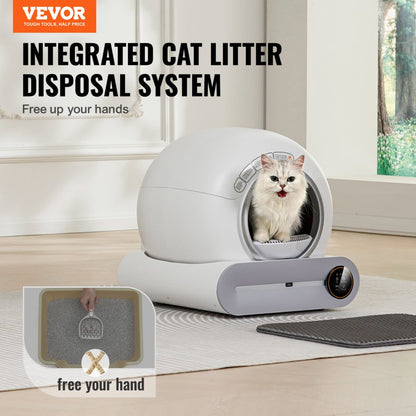 HS-002 - Smart 65L Cat Litter Box with Odor Control & Sensors