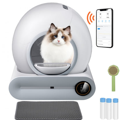 HS-002 - Smart 65L Cat Litter Box with Odor Control & Sensors