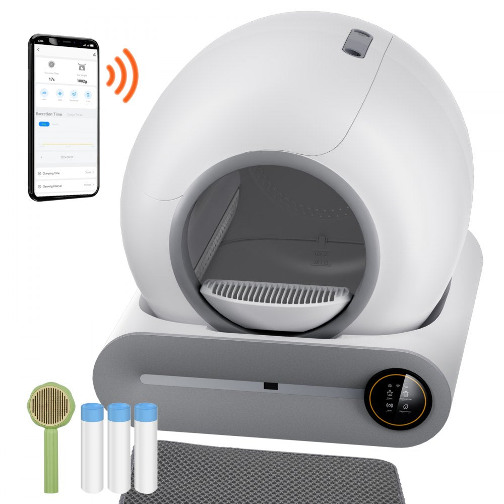 HS-002 - Smart 65L Cat Litter Box with Odor Control & Sensors
