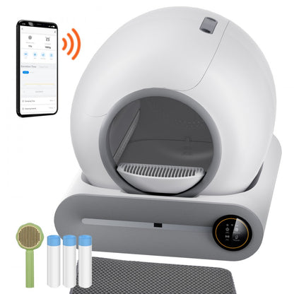 HS-002 - Smart 65L Cat Litter Box with Odor Control & Sensors