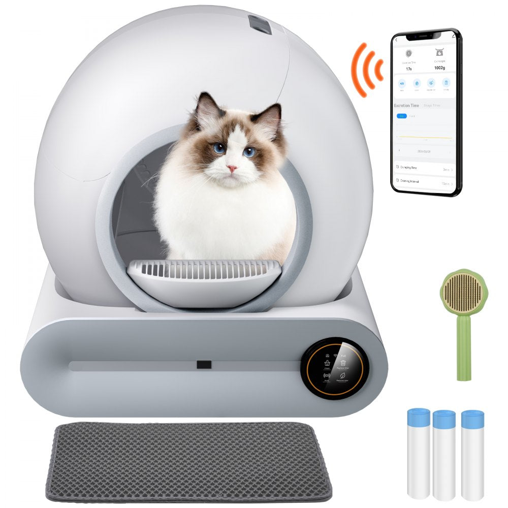 HS-002 - Smart 65L Cat Litter Box with Odor Control & Sensors
