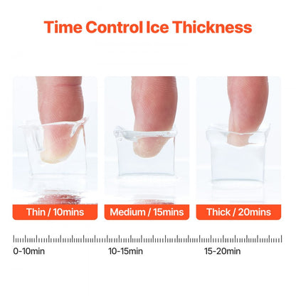 HZB-20AF/S - Portable Ice Maker Producing 45 lbs/24h with Easy Operation
