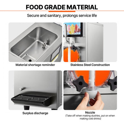 XN120C - 12L Commercial Slushy Machine for Drinks & Margaritas