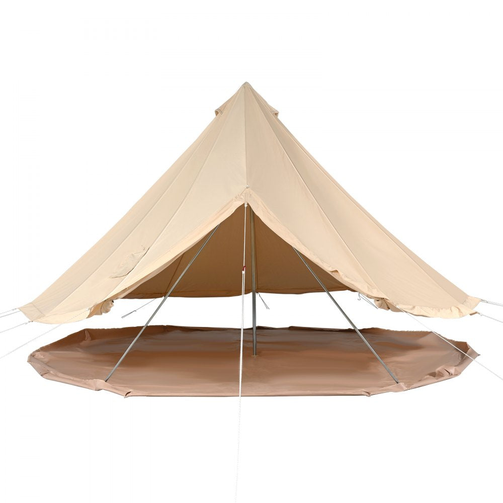 ZJTM1149 - 13.12ft Canvas Bell Tent for 5-8 People with Fireplace