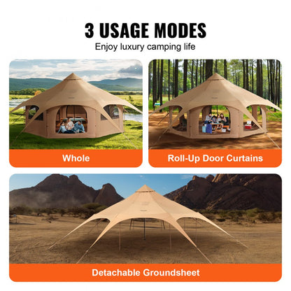 ZJTM1184 - 5m VEVOR 4-Season Bell Tent for Year-Round Adventures