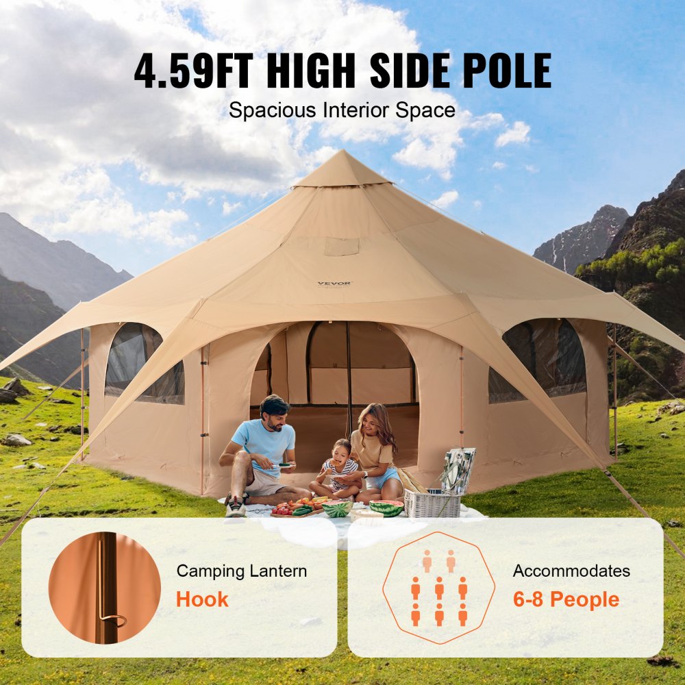 ZJTM1184 - 5m VEVOR 4-Season Bell Tent for Year-Round Adventures