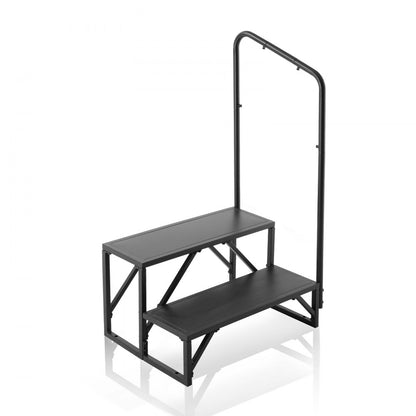HT231201A - Sturdy 2-Step RV Access Stairs with Handrail, 440 lbs Capacity