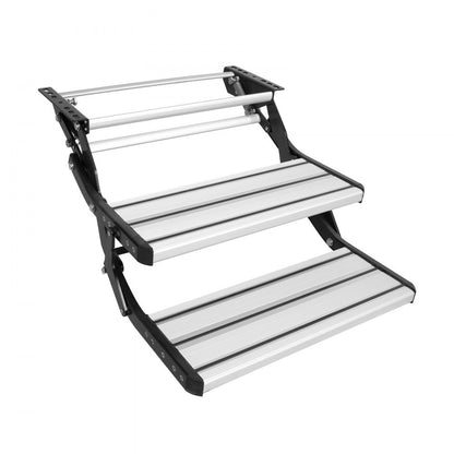 MS-F-550-D - Heavy-Duty 2-Step RV Stairs, 440lbs Capacity, Foldable Design