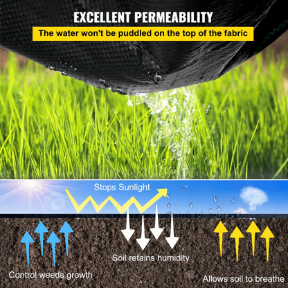VV-FCB-PE 3*300FT 5.8OZ - Durable Weed Barrier Fabric for Garden Protection