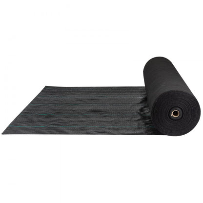 VV-FCB-PE 4*300FT 5.8OZ - Durable Black Weed Barrier with Guidelines
