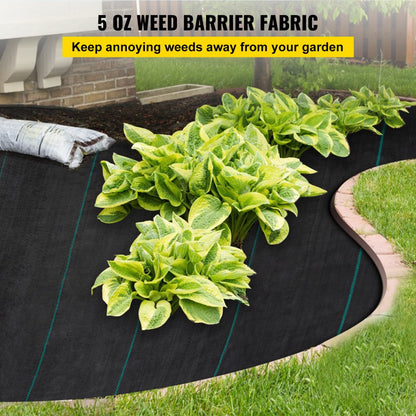 VV-WB-5250 - Heavy-Duty 5 oz. Weed Barrier Fabric for Gardens and Lawns