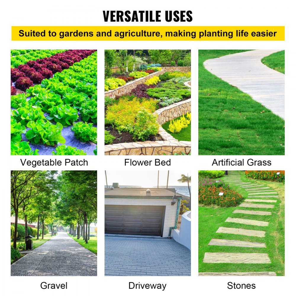 VV-WB-5250 - Heavy-Duty 5 oz. Weed Barrier Fabric for Gardens and Lawns