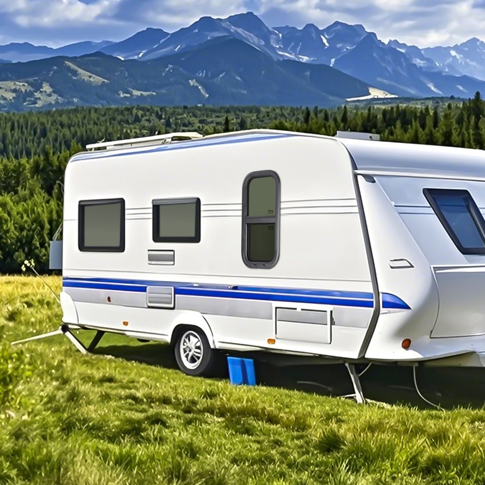 SSTLC305x610 - 12"x24" Tinted Sliding RV Window with Screen & Lock