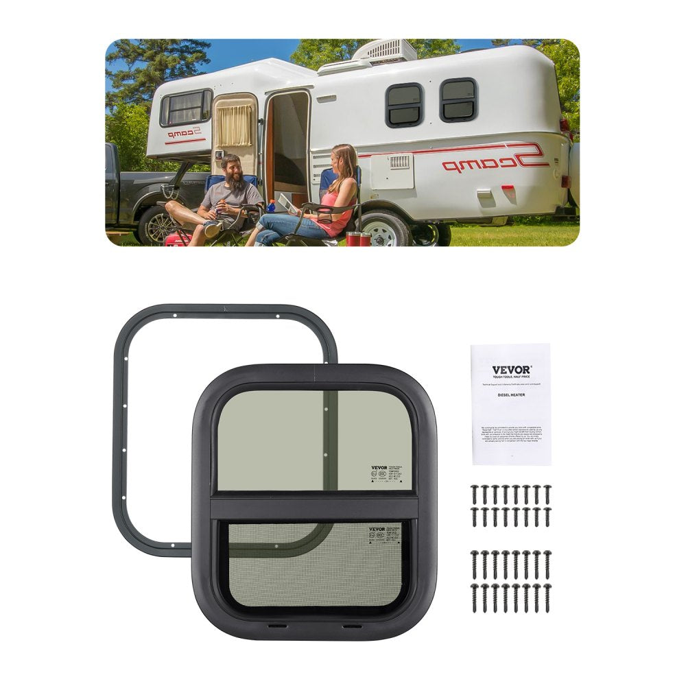 SSTLC356x406 - 14" x 16" Tinted Vertical RV Window with Security Lock