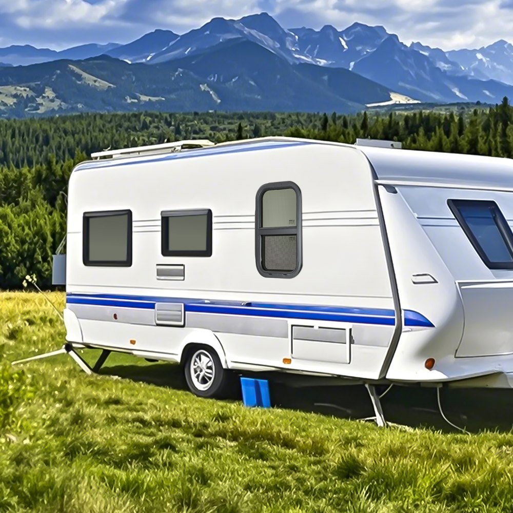 SSTLC356x559 - 14"W x 22"H Tinted Sliding RV Window with Screen & Lock