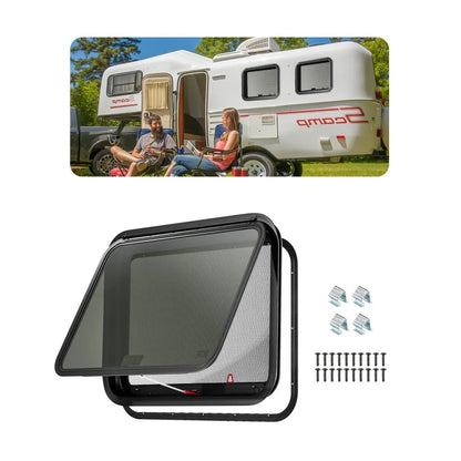 SSXCWT762x559 - 30" x 22" Tempered Glass RV Exit Window with Screen